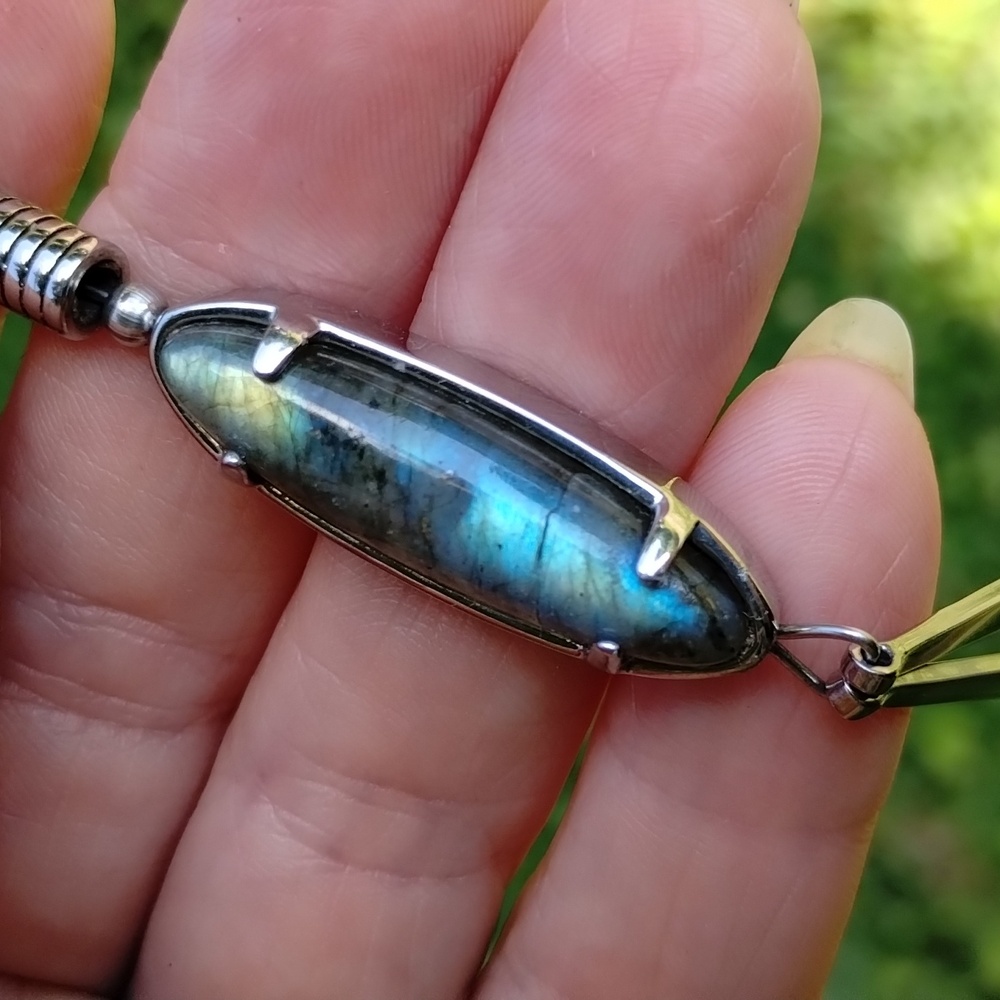 Evil Pawn Jewelry Tiamat Labradorite Earrings